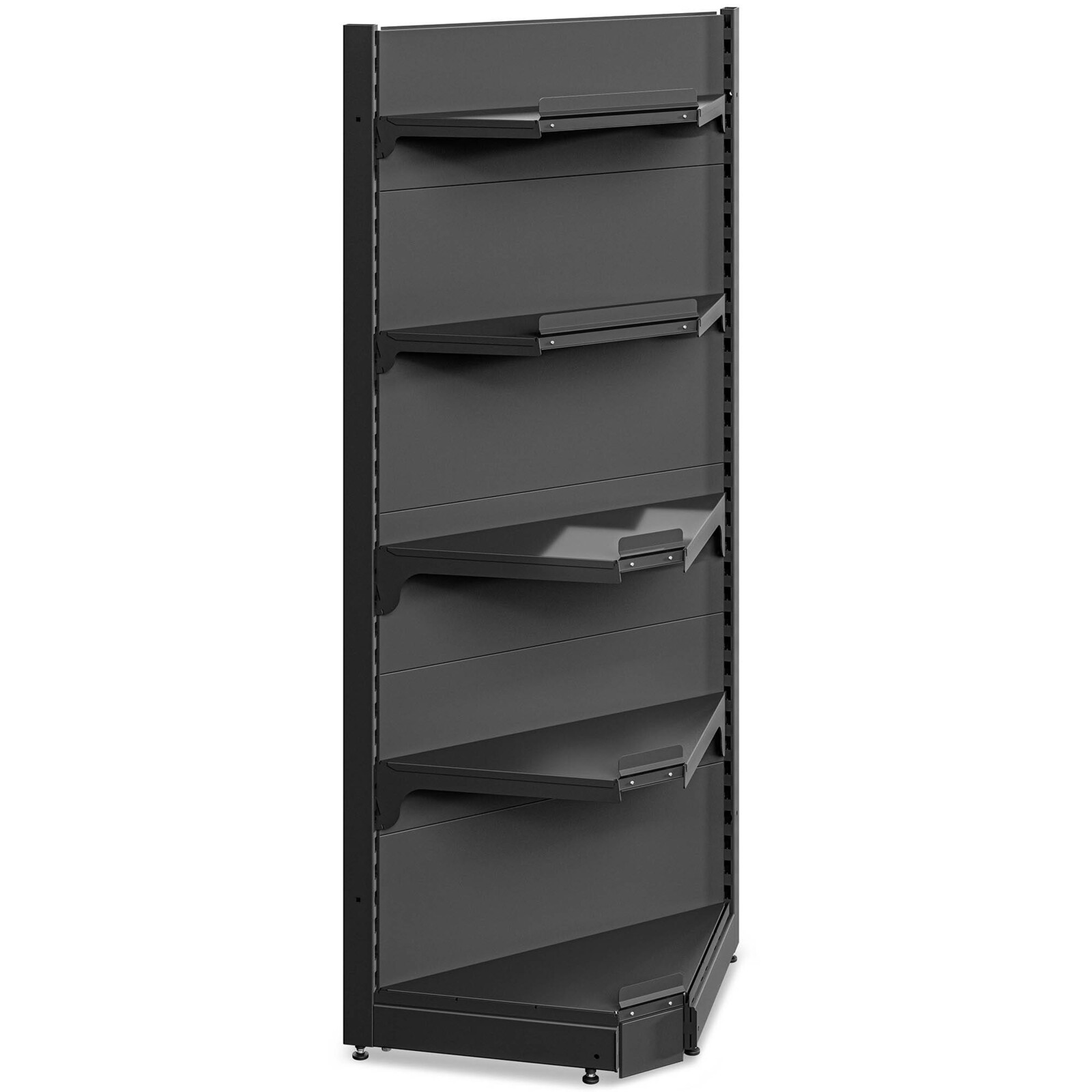 Marbo Regál do predajne rohový 193x65x65 - 5 políc