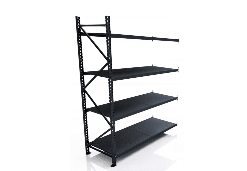 Priemyselný regál celokovový antracitový 250x180x80 4 police - Dodatkový segment