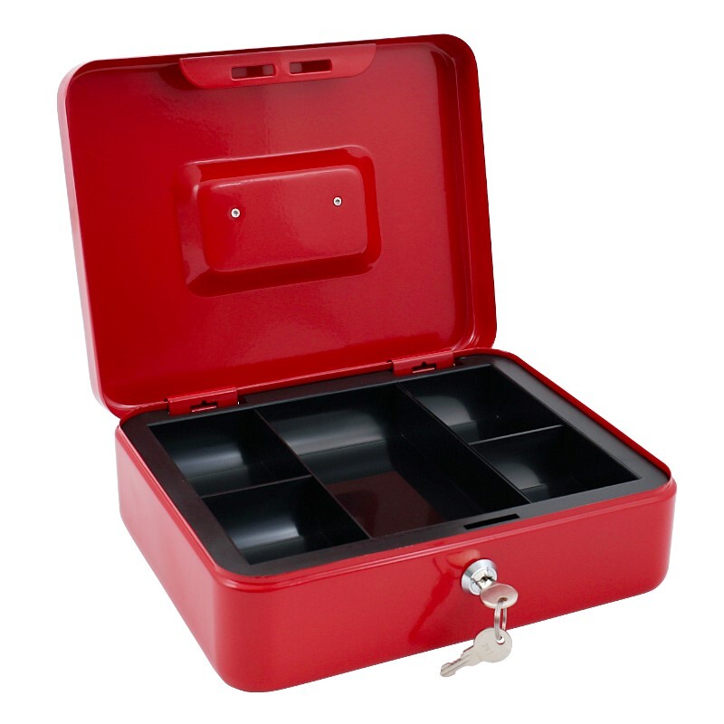 Pokladňa so zámkom 25x20x9 cm + zásobník na peniaze