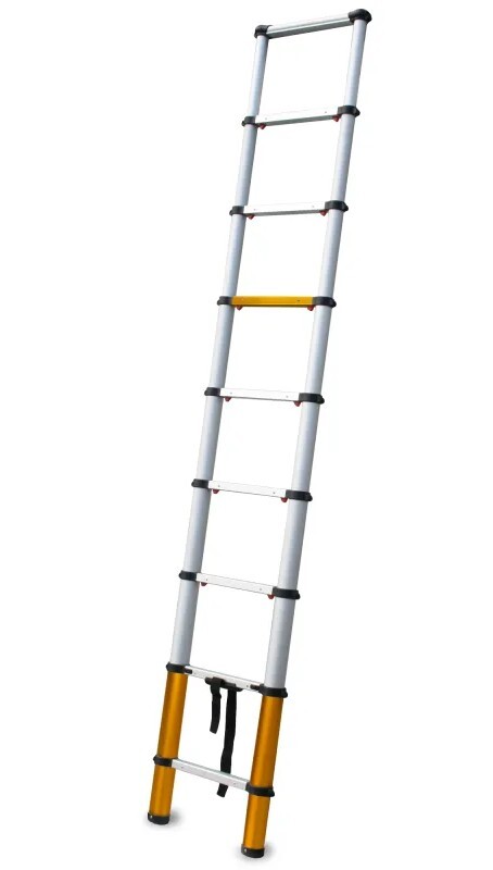 Teleskopický hliníkový rebrík MAX 9 stupňov - 2,63 m