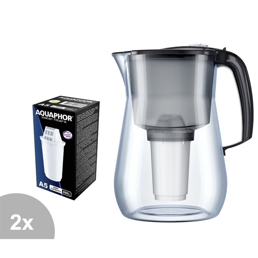 Aquaphor Provence čierna filtračná kanvica 4,2 l + 1 ks filtra Aquaphor A5