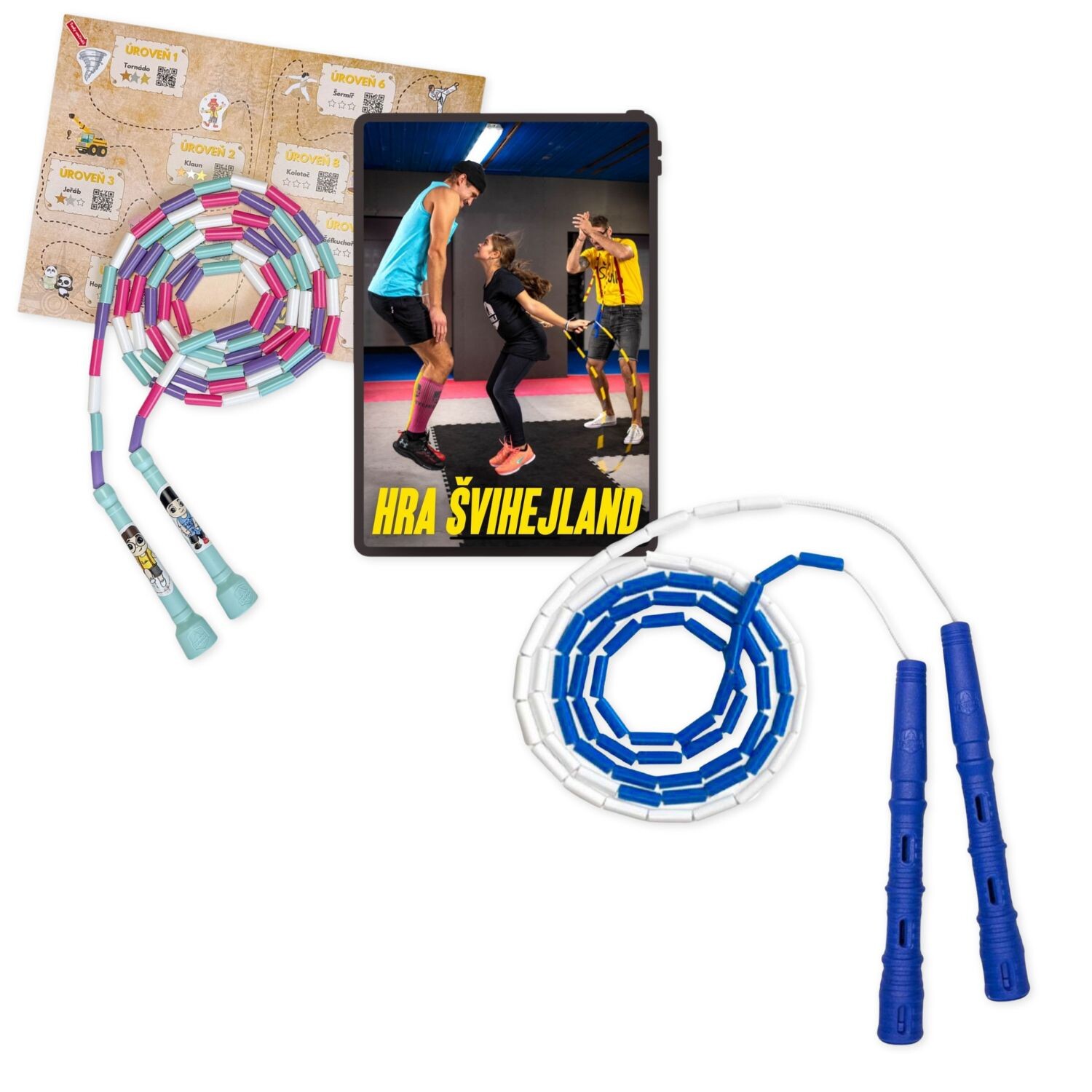 Sada rodinka: Rodič + dieťa Farby pre deti Švihejland: Pastelka ✏️, Katana Rope farby: Rukoväte: modré, Korálky: Bielo/modrá v spolupráci s refcoach