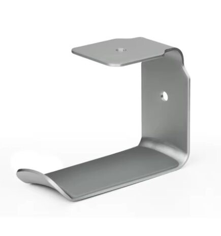 Hliníkový závesný držiak na slúchadlá pod stôl - Svetlo sivý