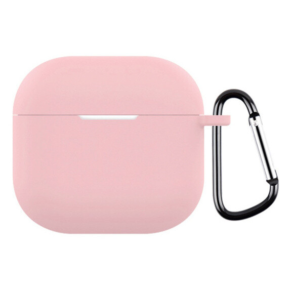 Silikónové púzdro pre Airpods 4 s karabínou - Ružová