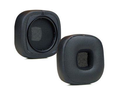 Náhradné kožené náušníky pre slúchadlá Marshall Major V - Čierne, kožené