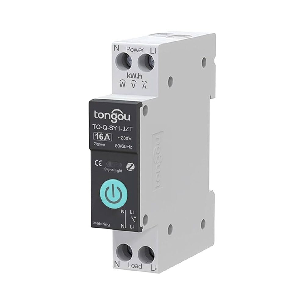 ZigBee 3.0 relé stykač TO-Q-SY1-JZT na DIN lištu s meraním spotreby - 16A, meranie kWh, W, A, V