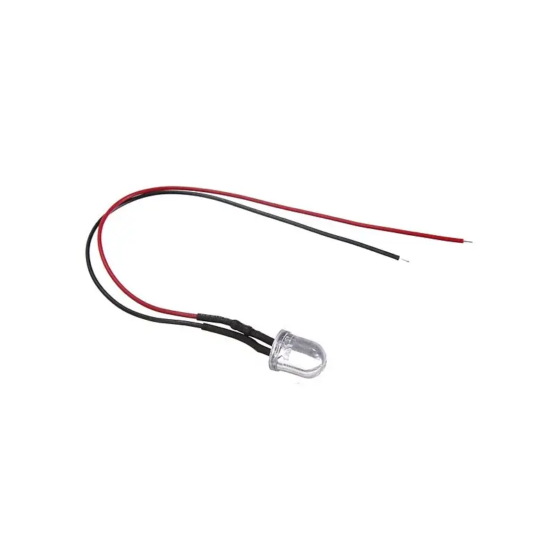 24V LED Dióda 10mm, Biela