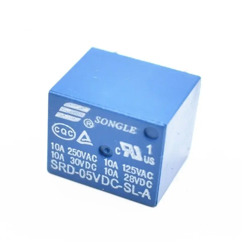 Relé SRD-05VDC-SL-A, 5V DC / 250V AC 10A
