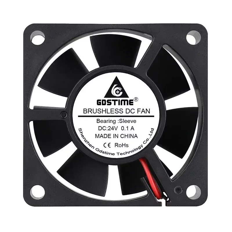 Ventilátor 60x60x20mm, 24V DC, XH2.54 - 2Pin