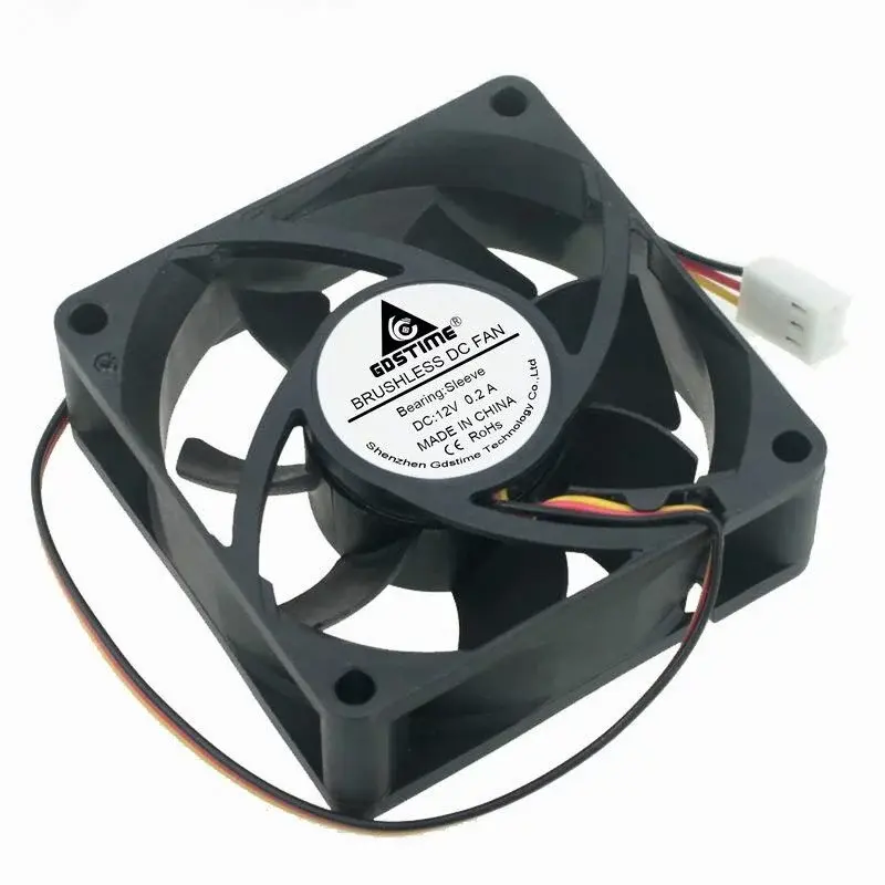 Ventilátor 70x70x25mm, 12V DC, 2510 - 3Pin