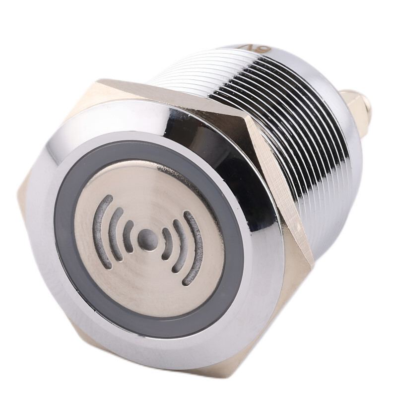 Bzučiak pre priemer otvoru 22mm, nerez, IP66, 6 V DC