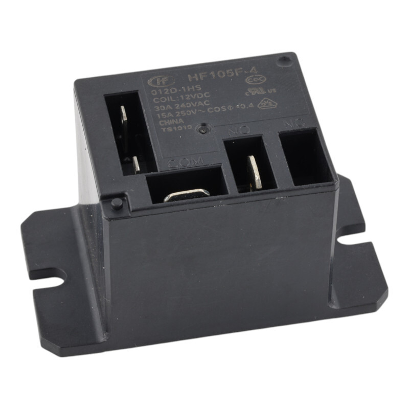 Relé HF105F-4, 12V DC/240V AC 30A