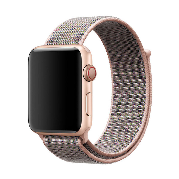 Marvelli - Nylonový remienok na Apple Watch - Pink Sand Veľkosť: 42/44/45/46/49mm, Farba: Ružová