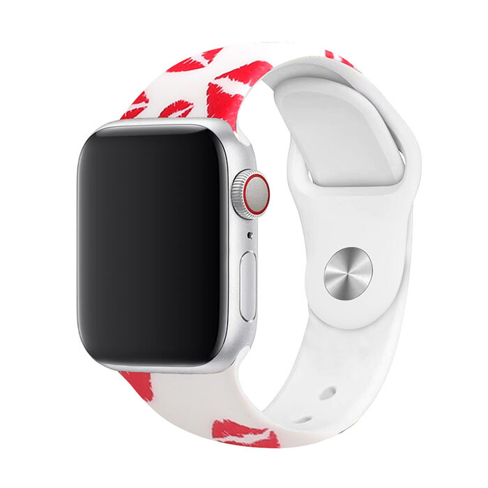 Remienok s potlačou na Apple Watch - Pusinky Veľkosť: 38/40/41/42mm, Obvod: S-M (menší až stredný obvod zápästia), Farba: Biela