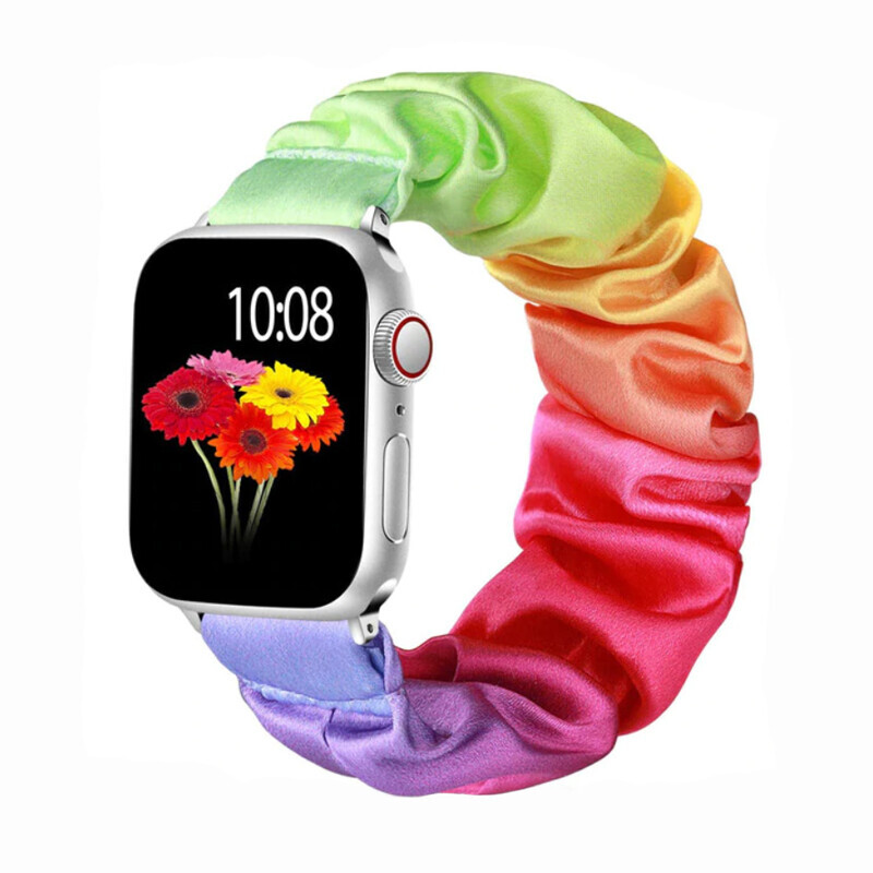 Štýlový remienok na Apple Watch - Dúhový Veľkosť: 42/44/45/46/49mm, Farba: Rainbow black