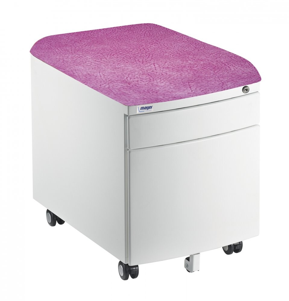 Pojazdný kontajner Mayer 32W8 30 370 — biely, ružový aquaclean