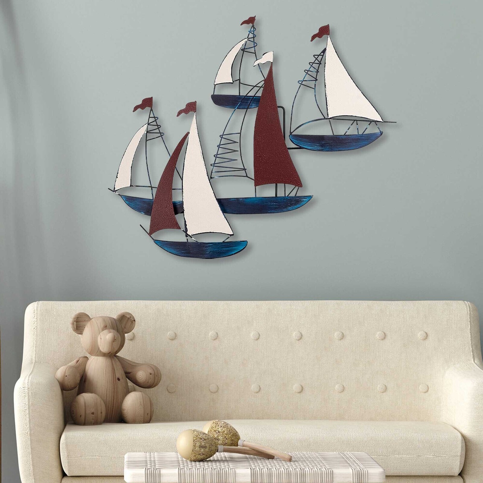 Nástěnná kovová dekorace Kadirga vícebarevná