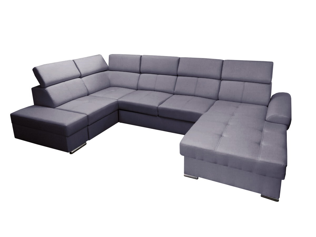 Rohová rozkladacia pohovka s leňoškou Colt II tmavo šedá