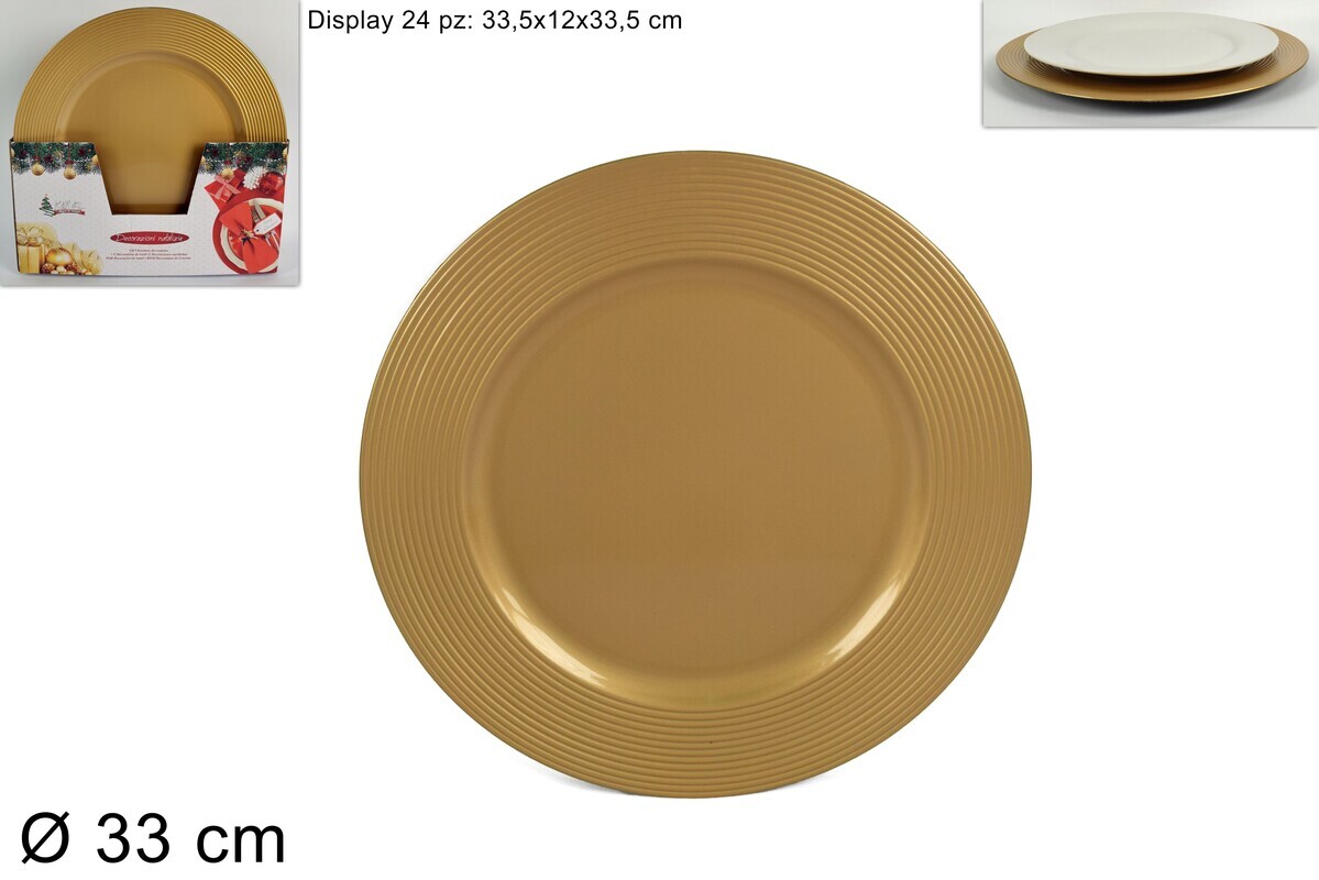 MAKRO - Podložka pod tanier 33cm zlatá