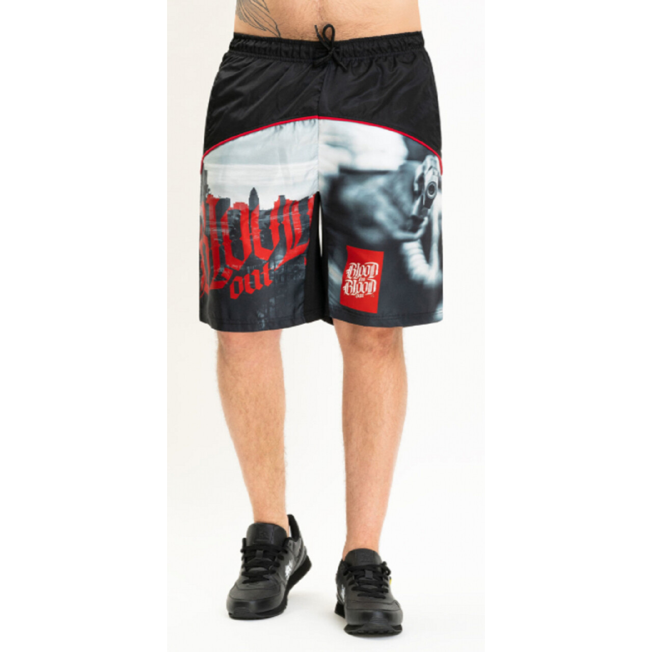 Plavky pánske Blood In Blood Out Nadaro - čierne-sivé, M