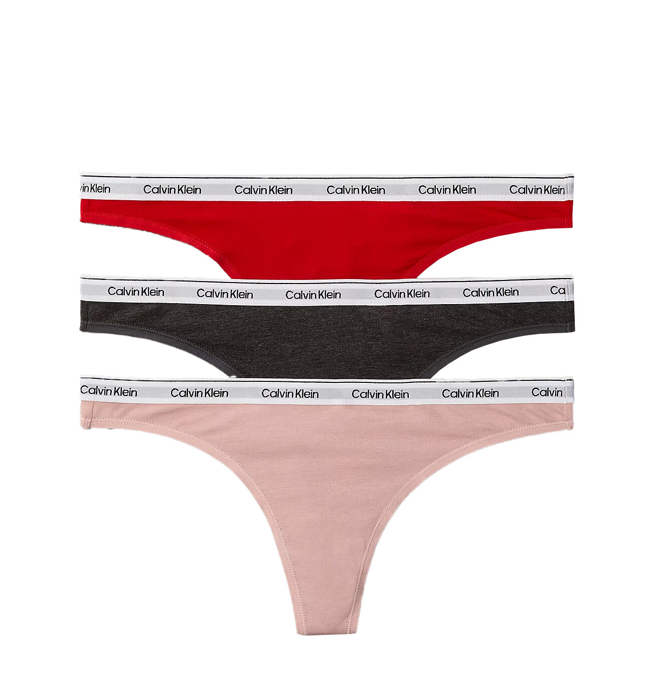 CALVIN KLEIN - tangá 3PACK Icon logo everyday essentials red harmony - limitovaná edícia