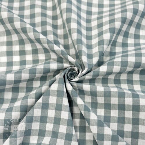 Bavlnená látka Check teal