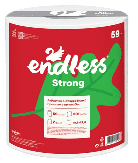 ENDLESS STRONG - Odolné papierové utierky v rolke 59 m (301 útržkov)