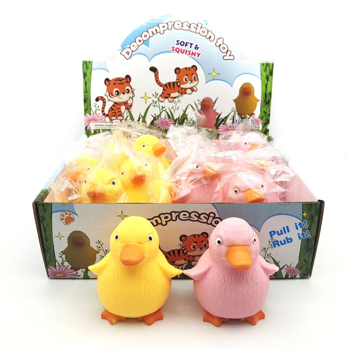 Vtipná hračka - kačička stláčacia