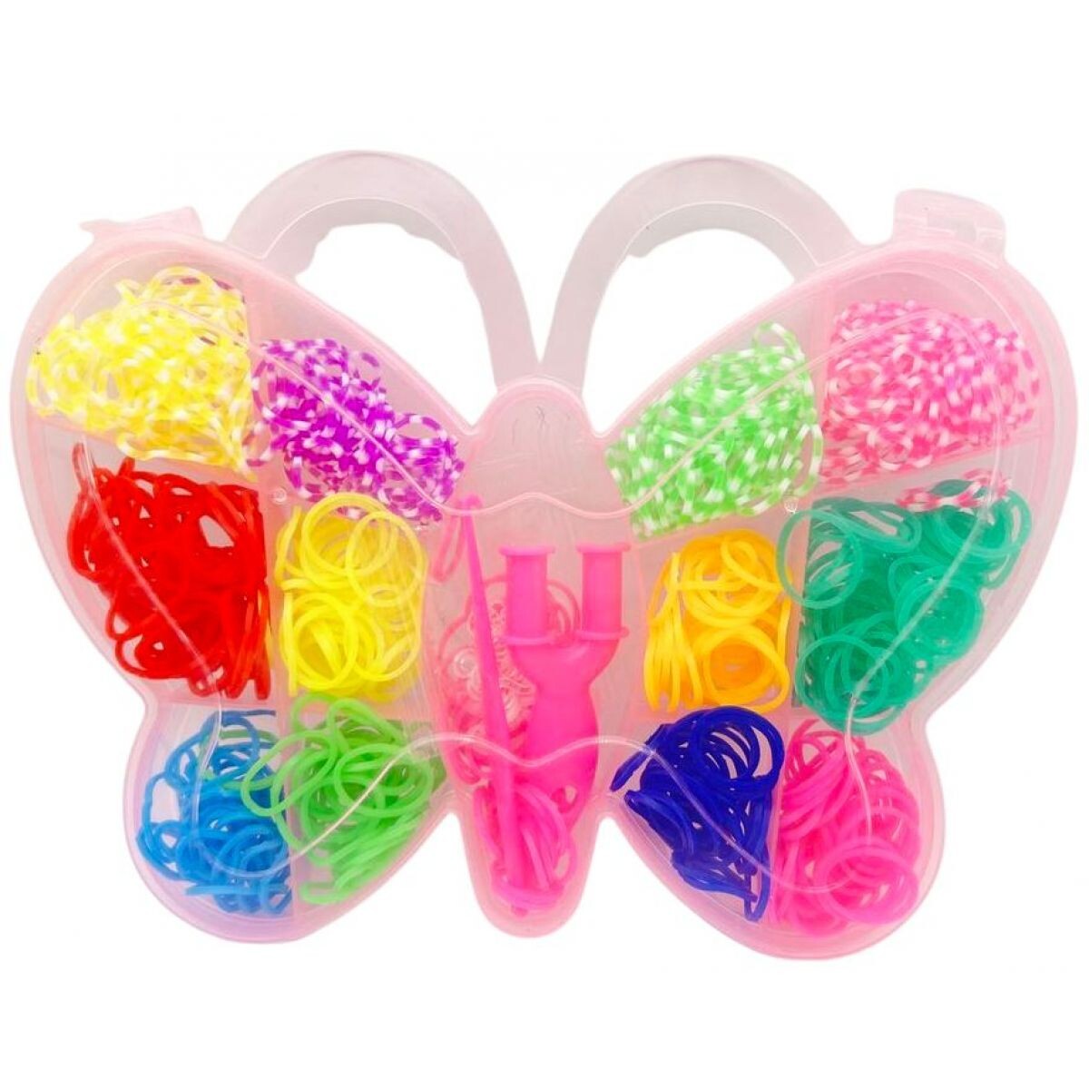 Alltoys Sada gumičiek 500 ks na výrobu náramkov Loom band Motýľ