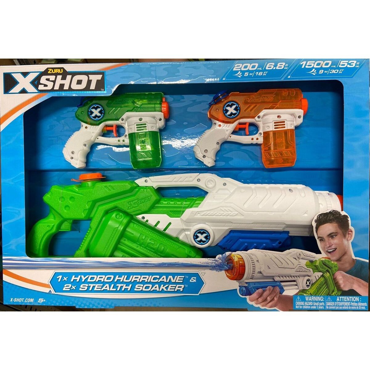 Hermanex Vodná pištoľ X-Shot Hurricane zeleno-bílá