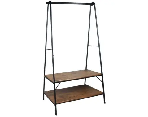 Stojací vešiak Thomson, vintage optika dreva%