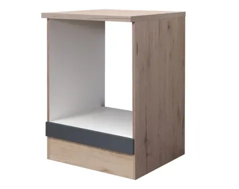 Kuchynská skrinka pre vstavanú rúru Tiago, dub san remo/šedá, 60 cm%