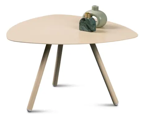 Stolík Mira, priemer 60 cm, béžový%