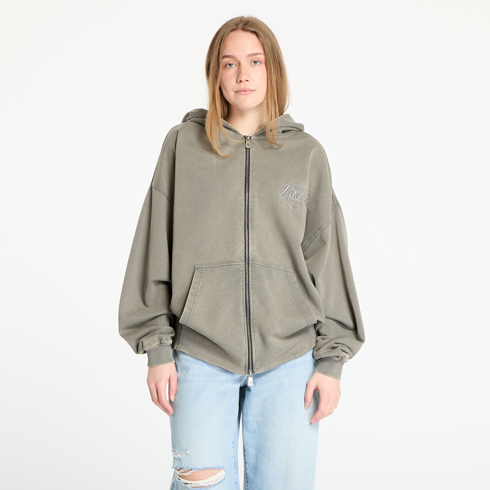 Mikina New Era Los Angeles Lakers Washed Full Zip UNISEX Ahg XL