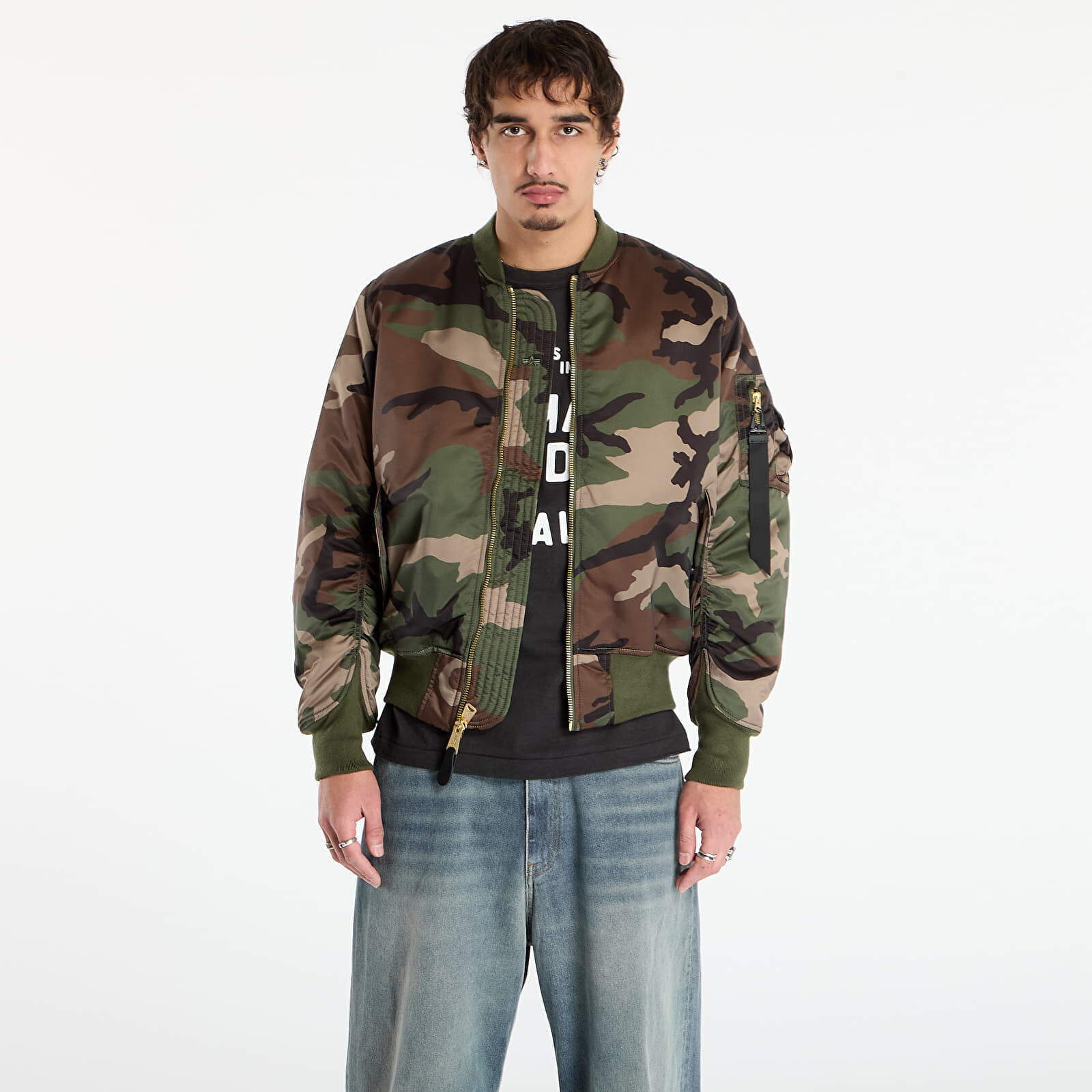 Bunda Alpha Industries MA-1 Base Flight Jacket Camo Wdl Camo 65 XL