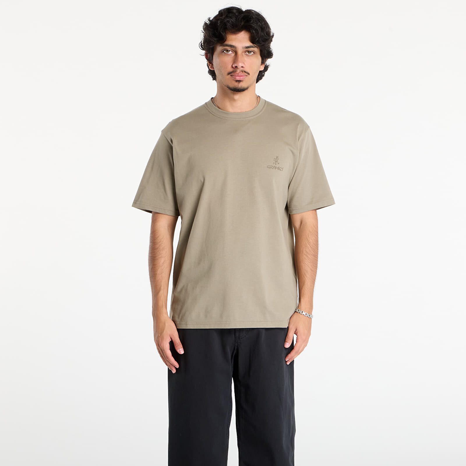 Tričko Gramicci One Point Logo Tee UNISEX Khaki M