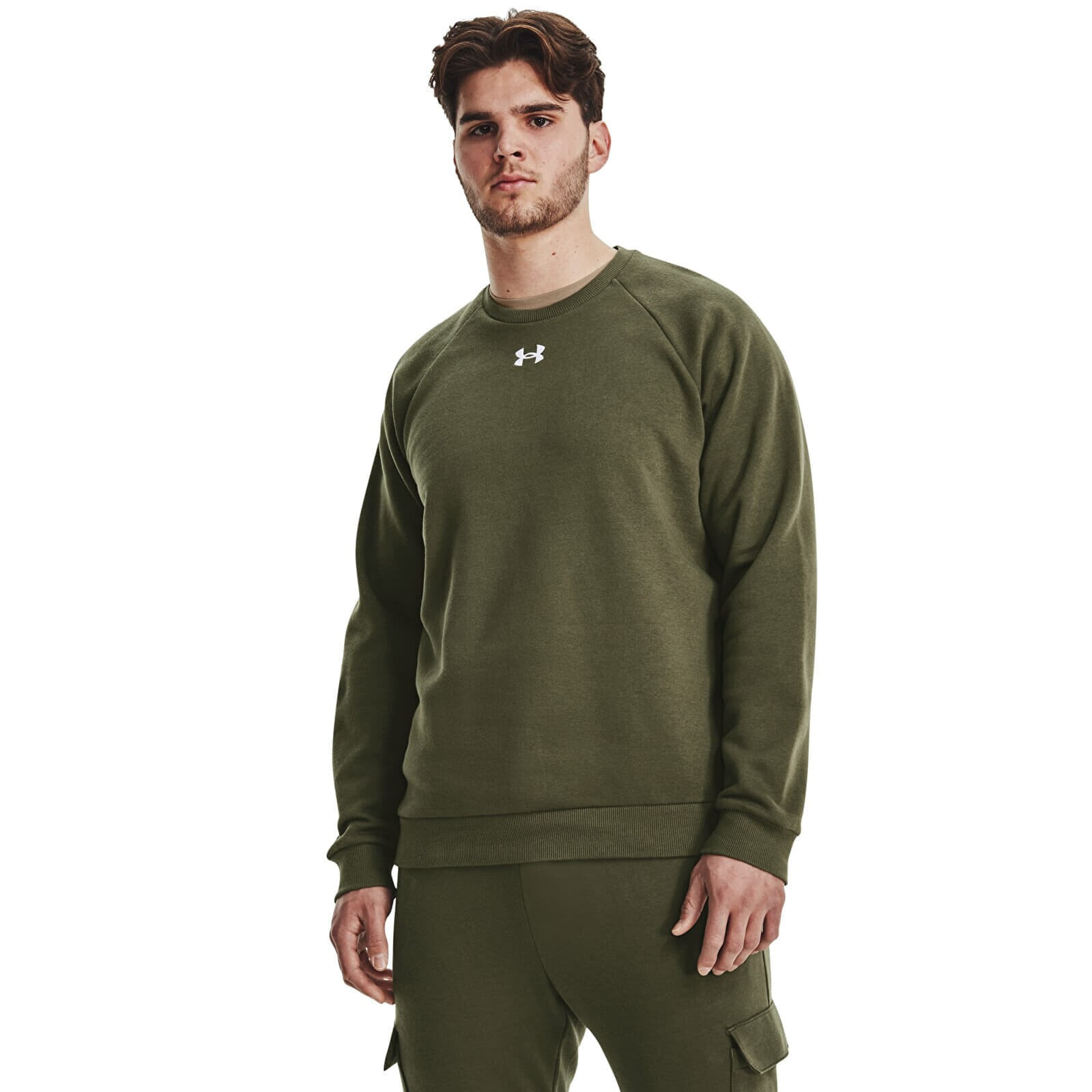 Mikina Under Armour Rival Fleece Crew Green L