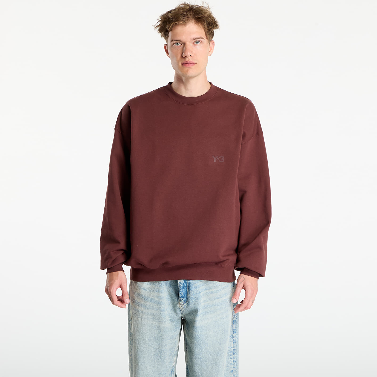 Mikina Y-3 Fl Crew Sweat UNISEX Mystery Brown M