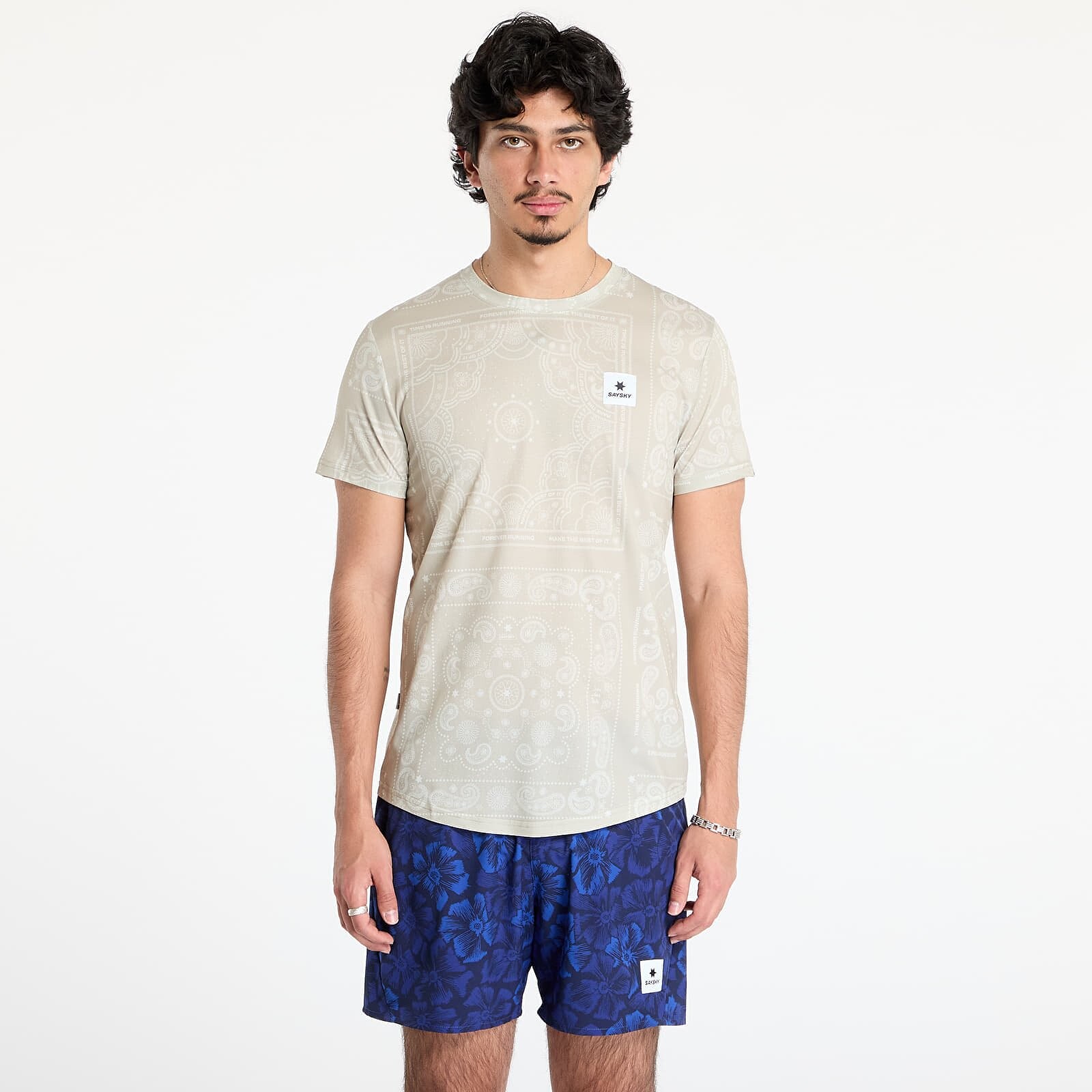 Tričko SAYSKY Paisley Combat T-shirt Beige Paisley AOP XL