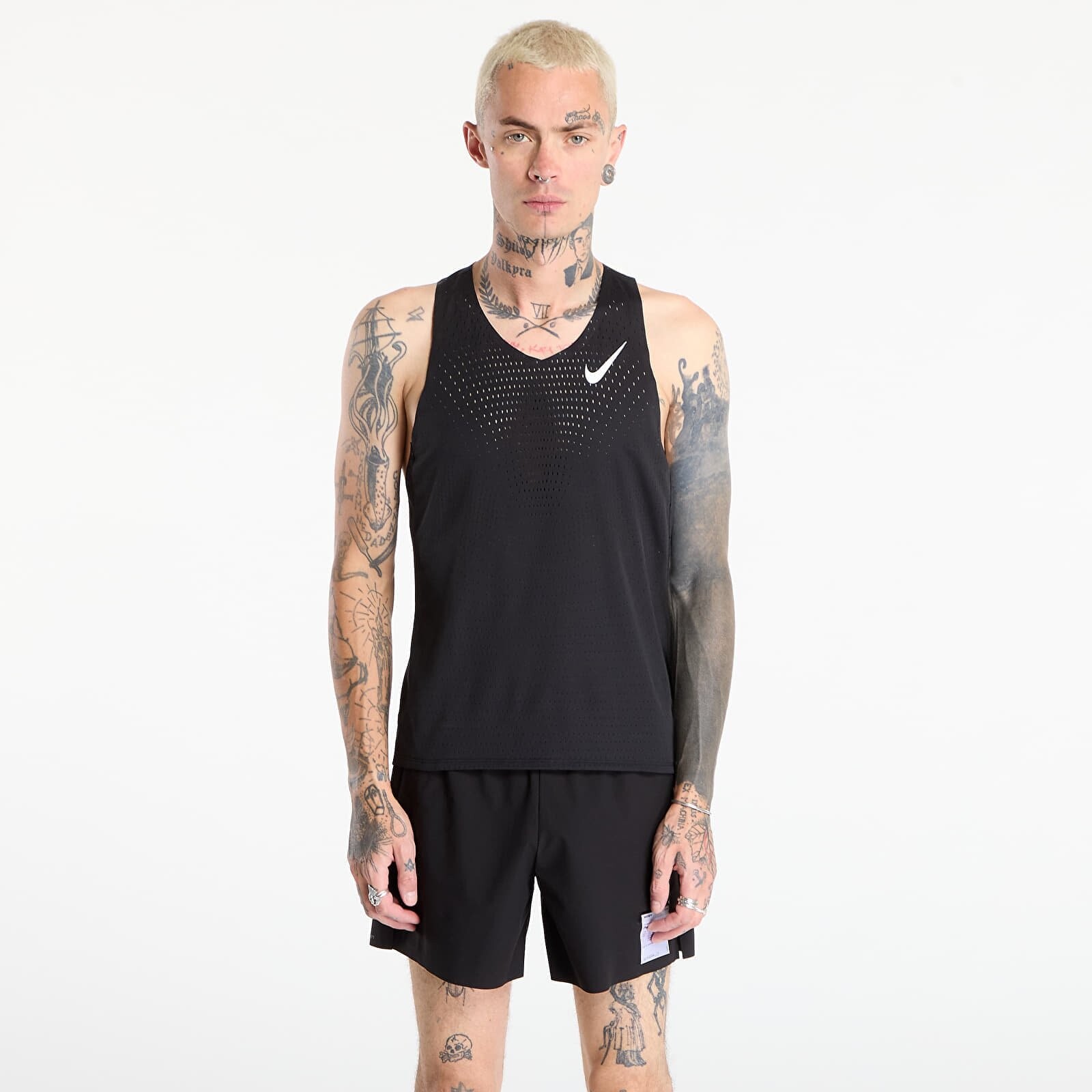 Nike AeroSwift Men's Dri-FIT ADV Running Singlet Black/ Summit White M