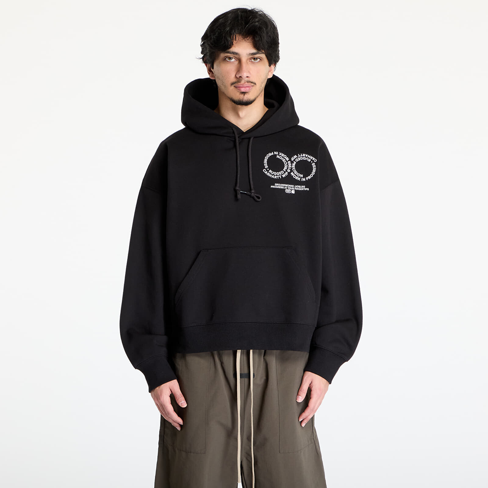 Mikina Carhartt WIP Hooded Rotation Sweat UNISEX Black/ White L