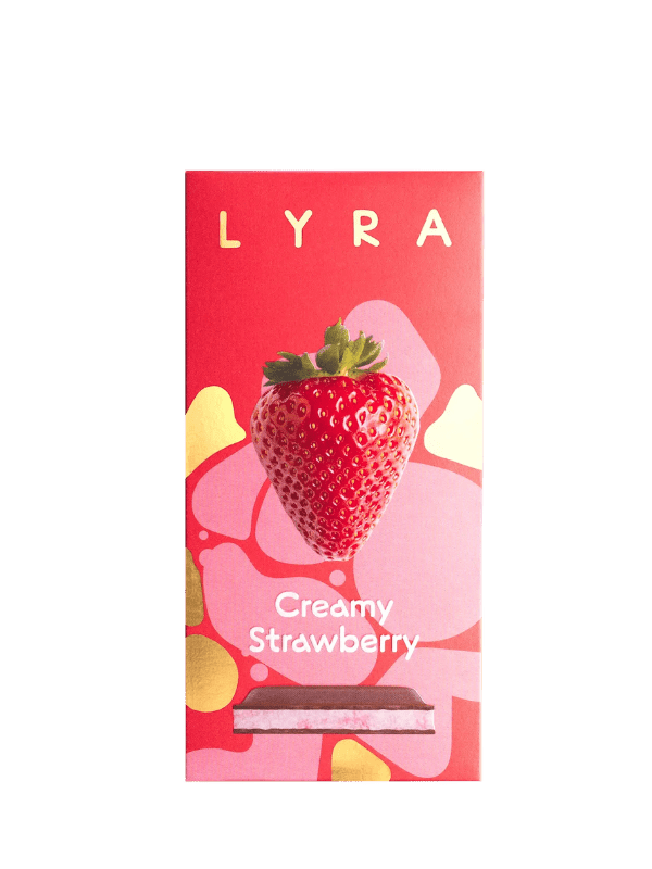 Mliečna čokoláda - Creamy Strawberry LYRA 80g