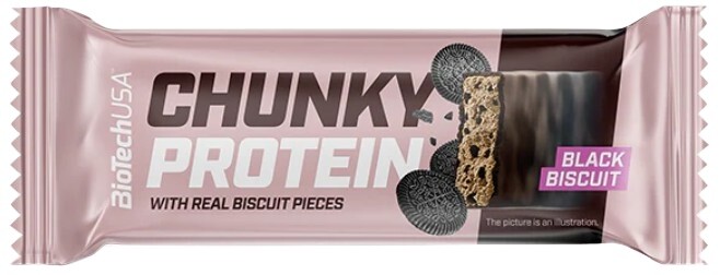 Biotechusa chunky protein bar 50 g - black biscuit