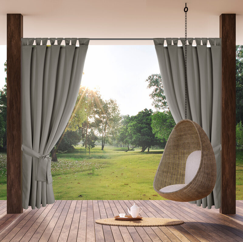 ArtFir Záves na terasu GARDEN 2 PU | strieborná 155 x 220 cm