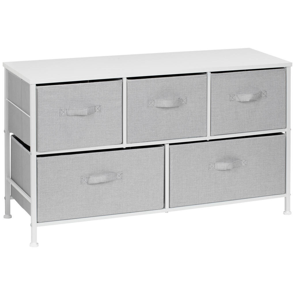 PBJ KOMODA, sivá, biela, 99/55/30 cm