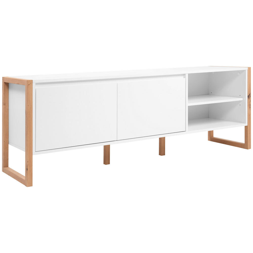 MID.YOU TV DIEL, biela, dub artisan, 160/55/40 cm