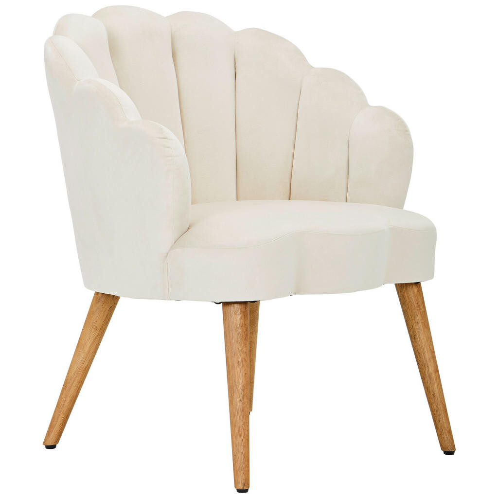 MID.YOU KRESLO, drevo, textil, krémová, écru