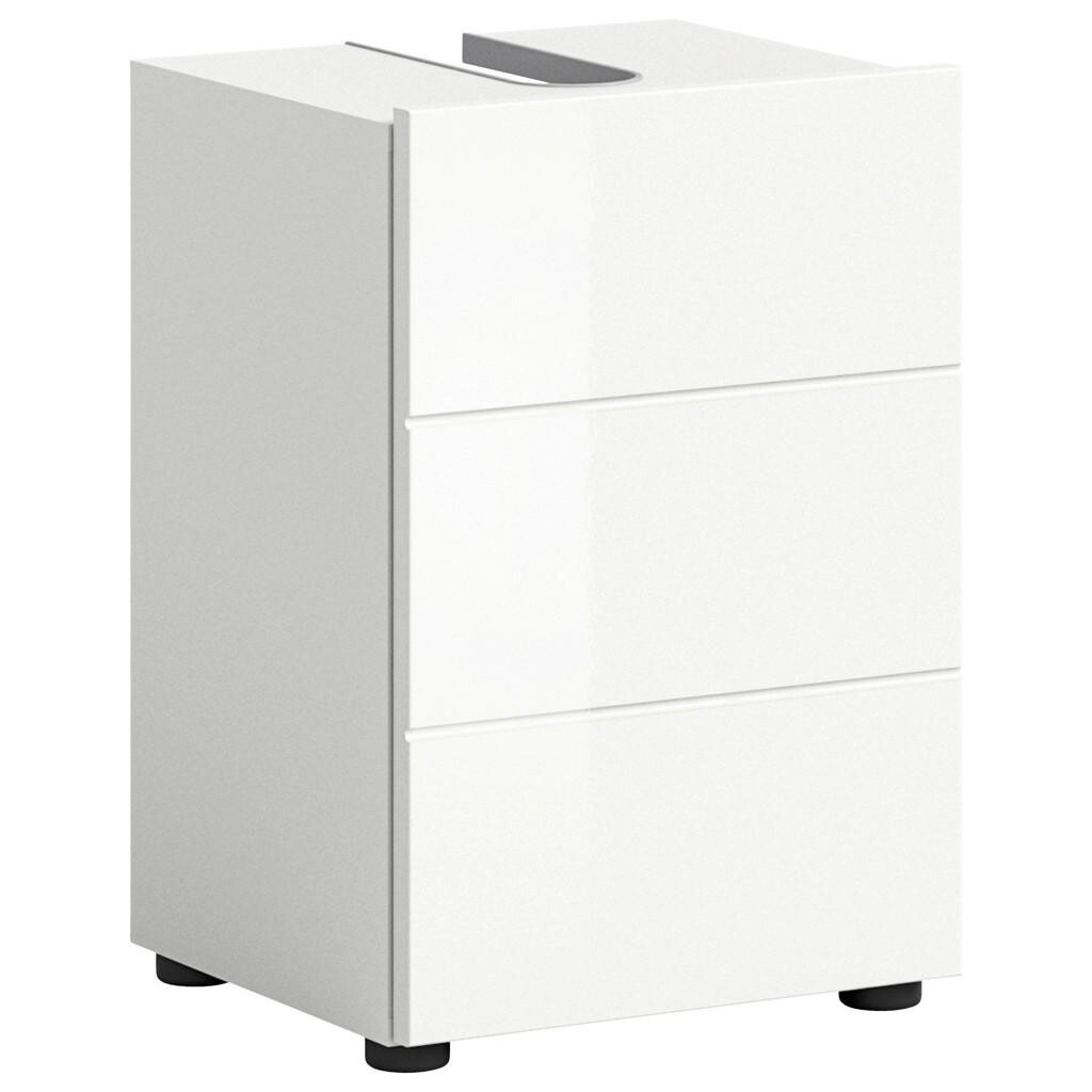 MID.YOU SKRINKA POD UMÝVADLO, biela s vysokým leskom, biela, 38/56/34 cm