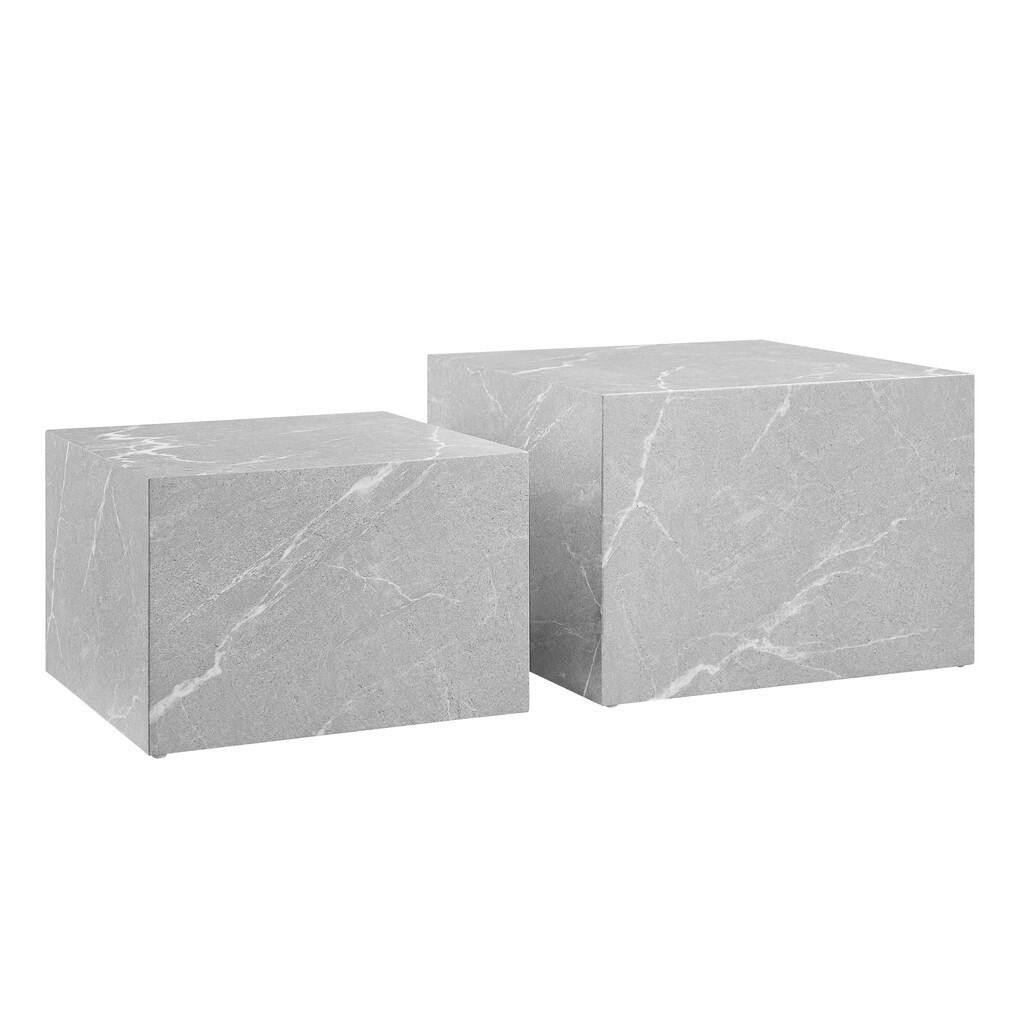 Livetastic SADA KONFERENČNÝCH STOLÍKOV, sivá, kompozitné drevo, 58-50/58-50/40-33 cm