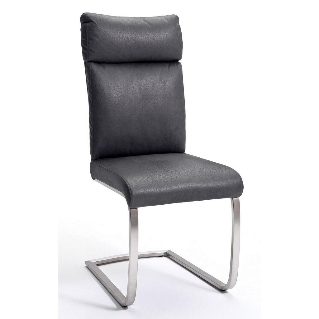 Livetastic STOLIČKA S PRUŽNÝM PODNOŽÍM, mikrovlákno, sivá, farba ušľachtilej ocele